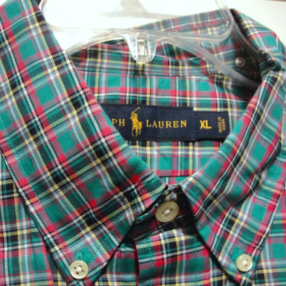 Polo SS XL Green Pink Yellow Dark Blue White